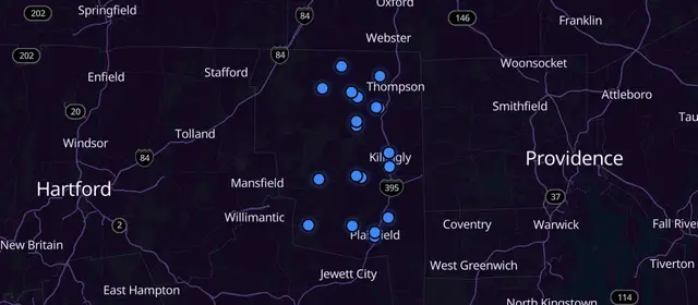 A.A. meetings in Northeastern Connecticut Planning Region, Connecticut